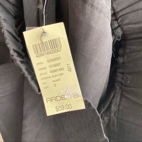 NWT Arden B Black convertible silky pants - Picture 10 of 11